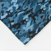 Gepersonaliseerd blauw Camouflage-patroon Fleece Deken (Hoek)