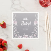 Gepersonaliseerd blauw Chinoiserie baby shower Servet (Insitu)