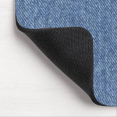 GEPERSONALISEERD BLAUW DENIM PATROON MUISMAT (Hoek)
