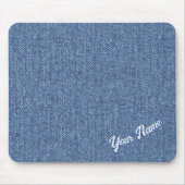 GEPERSONALISEERD BLAUW DENIM PATROON MUISMAT (Voorkant)