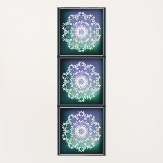 Gepersonaliseerd blauw en groen Abstract Zen Manda Yogamat (Voorkant)