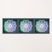 Gepersonaliseerd blauw en groen Abstract Zen Manda Yogamat (Voorkant (horizontaal))