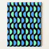 Gepersonaliseerd blauw en groen patroon planner (Achterkant)