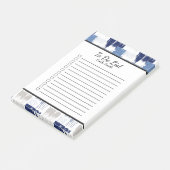 Gepersonaliseerd Blauw en Wit dat wordt gelinkt om Post-it® Notes (Schuin)