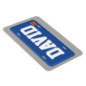 Gepersonaliseerd blauw en wit licentie Bord Magneet (Rechterzijde)