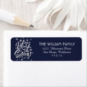 Gepersonaliseerd Blauw en Zilver laat het Adres Sn Etiket (Insitu)