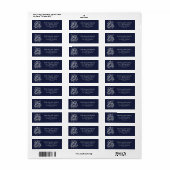 Gepersonaliseerd Blauw en Zilver laat het Adres Sn Etiket (Full Sheet)