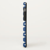Gepersonaliseerd blauw geometrisch patroon Case-Mate iPhone case (Achterkant/links)