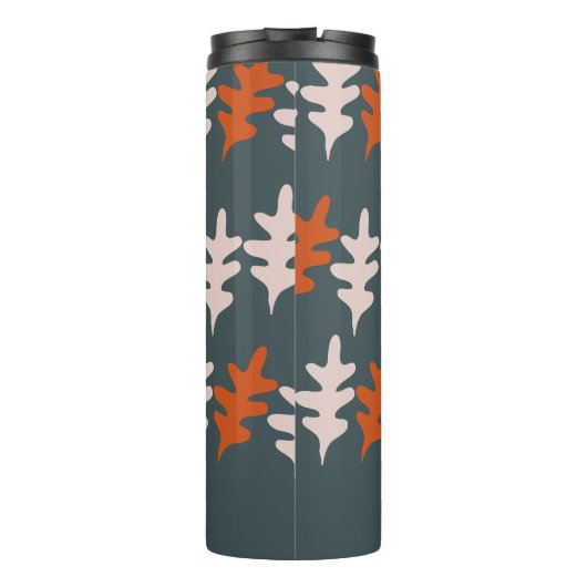 Gepersonaliseerd Blauw Grijs Sinaasappel Abstract Thermosbeker (Achterkant)