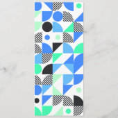 Gepersonaliseerd blauw groen geometrisch Bladwijze (Achterkant)