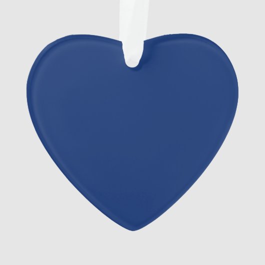 Gepersonaliseerd blauw hart Ornament (achterkant)