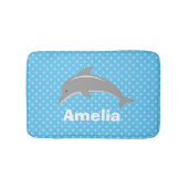 Gepersonaliseerd blauw kinder badmat met schattige (Voorkant)