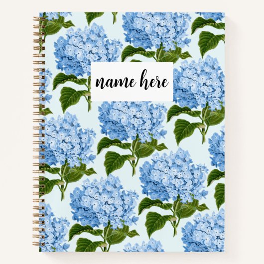Gepersonaliseerd blauw Lila Notitieboek (Voorkant)
