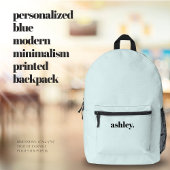 Gepersonaliseerd blauw modern minimalisme bedrukte rugzak