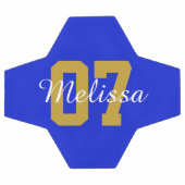 Gepersonaliseerd blauw naamnummer voetbal (Enkel)