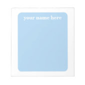 Gepersonaliseerd blauw Notitieblok (Voorkant)