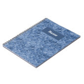 Gepersonaliseerd blauw omlooppatroon van de bel notitieboek (Linkerzijde)