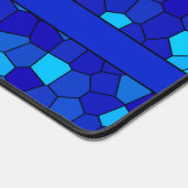 Gepersonaliseerd BLAUW patroon Bureaumat (Hoek)