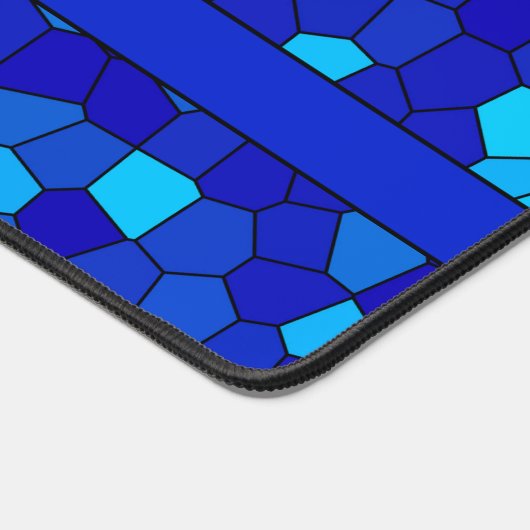 Gepersonaliseerd BLAUW patroon Bureaumat (Hoek)