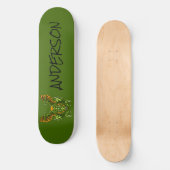 Gepersonaliseerd blauw skateboard van de draak (Voorkant)
