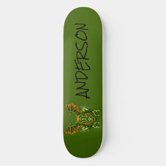 Gepersonaliseerd blauw skateboard van de draak (Voorkant)