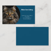 Gepersonaliseerd blauw Visitekaartje voor cattery (Voorkant / Achterkant)