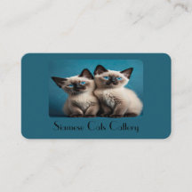 Gepersonaliseerd blauw Visitekaartje voor cattery