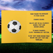 Gepersonaliseerd blauw, Voetbal coach bedankpas Kaart