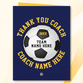 Gepersonaliseerd blauw, Voetbal coach bedankpas Kaart