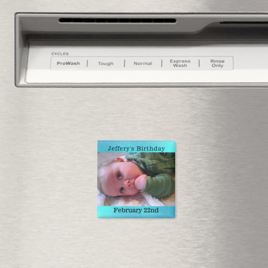 Gepersonaliseerd blauw-vogelherinneringen Magnet (Insitu (Vaatwasser))