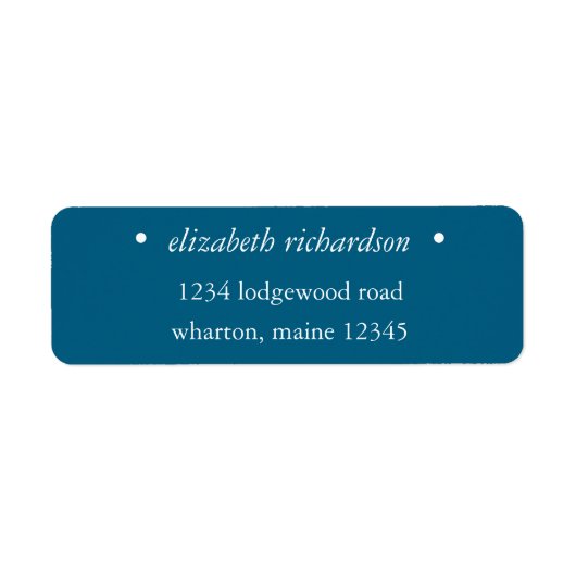 Gepersonaliseerd Blauw & Wit Etiket (Voorkant)
