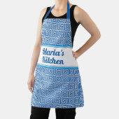 Gepersonaliseerd blauw wit Grieks zeer belangrijke Schort (Insitu)