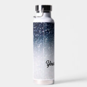 Gepersonaliseerd blauw & wit ombre waterfles (Rechts)