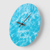 Gepersonaliseerd blauw zwembad Water Welkom bij on Grote Klok (Hoek)
