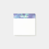 Gepersonaliseerd Blauwe groene waterverf Post-it® Notes (Voorkant)