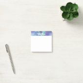 Gepersonaliseerd Blauwe groene waterverf Post-it® Notes (Kantoor)