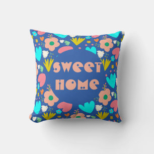Gepersonaliseerd blauwe tuin kussen
