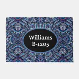 Gepersonaliseerd blauwe waas deurmat