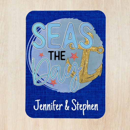 Gepersonaliseerd Blauwe Zeeen de Ruwe Dagdeur Magneet