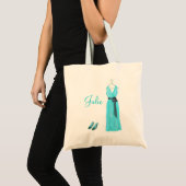 Gepersonaliseerd Blauwgroen Bridesmaid Tas (Voorkant (product))