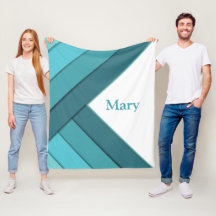 Gepersonaliseerd Blauwgroen en wit