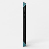 Gepersonaliseerd Blauwgroen en zwart Case-Mate iPhone Case (Achterkant/links)