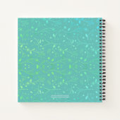 gepersonaliseerd Blauwgroen Floral Prayer Journal Notitieboek (Achterkant)