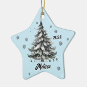 gepersonaliseerd blauwgroen ornament (Links)