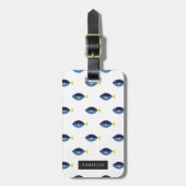 Gepersonaliseerd | Blauwtang Bagagelabel (Voorkant verticaal)