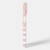 Gepersonaliseerd Bleek Roze en Zacht Geel met naam Case-Mate iPhone Case (Achterkant / Rechts)