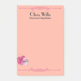 Gepersonaliseerd "Blijf gefocust. Blijf geweldig" Post-it® Notes