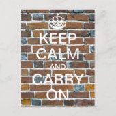 Gepersonaliseerd BLIJF KALM en DRAAG DOOR - bakste Briefkaart (Voorkant)