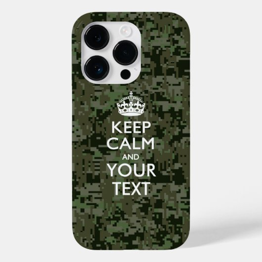 Gepersonaliseerd BLIJF KALM EN Uw Tekst Case-Mate iPhone Case (Achterkant)