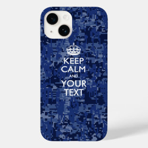 Gepersonaliseerd BLIJF KALM EN Uw Tekst Case-Mate iPhone 14 Hoesje